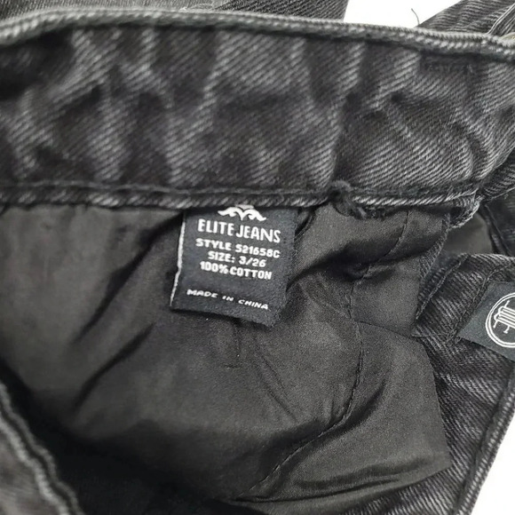 Elite Jeans Black Denim Shorts - Picture 8 of 8